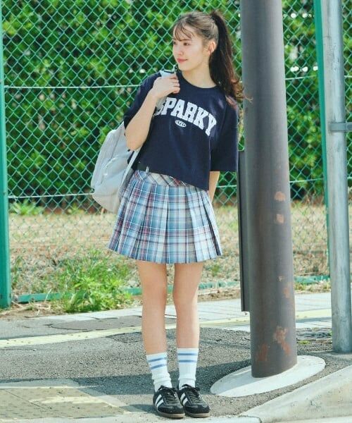 Lovetoxic / ラブトキシック ショート・ハーフ・半端丈パンツ | 【GOODPRICE】ベルト付チェックプリーツスカ-ト（マルチ）