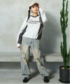 Lovetoxic / ラブトキシック その他パンツ | 【LTXC】バレルレッグダメージデニム