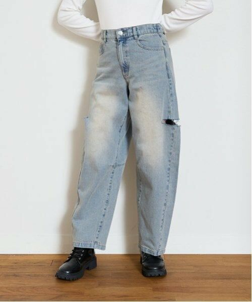 Lovetoxic / ラブトキシック その他パンツ | 【LTXC】バレルレッグダメージデニム | 詳細1