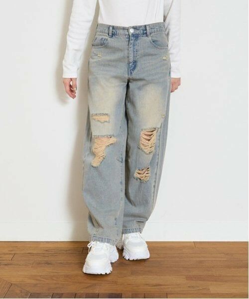 Lovetoxic / ラブトキシック その他パンツ | 【LTXC】バレルレッグダメージデニム | 詳細3