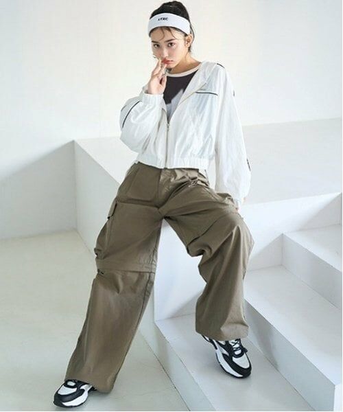 Lovetoxic / ラブトキシック その他パンツ | 【LTXC】【撥水】2WAYハーフカーゴパンツ(カーキ)