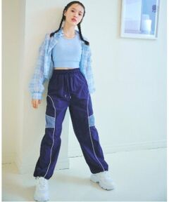 【LTXC】撥水_パイピングトラックパンツ