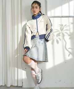 Lovetoxic / ラブトキシック ショート・ハーフ・半端丈パンツ | 【LTXC】Wベルトデニムプリーツスカート