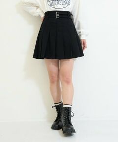 Lovetoxic / ラブトキシック ショート・ハーフ・半端丈パンツ | 【LTXC】Wベルトデニムプリーツスカート