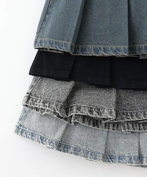 Lovetoxic / ラブトキシック ショート・ハーフ・半端丈パンツ | 【LTXC】Wベルトデニムプリーツスカート | 詳細14