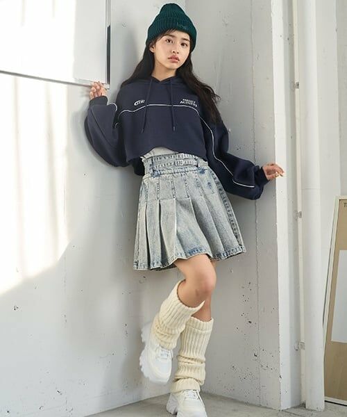 Lovetoxic / ラブトキシック ショート・ハーフ・半端丈パンツ | 【LTXC】Wベルトデニムプリーツスカート | 詳細2