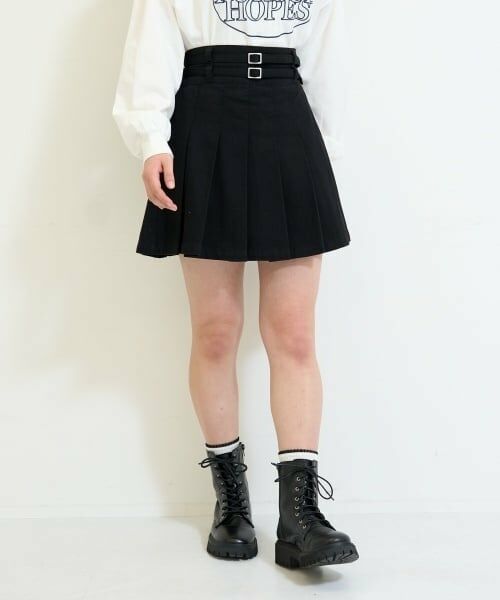 Lovetoxic / ラブトキシック ショート・ハーフ・半端丈パンツ | 【LTXC】Wベルトデニムプリーツスカート | 詳細5