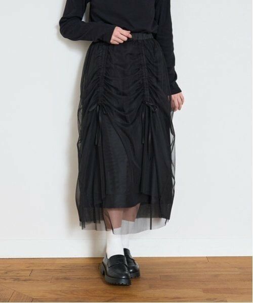 Lovetoxic / ラブトキシック ミニ・ひざ丈スカート | 【LTXC】ギャザーチュールスカート（黒）