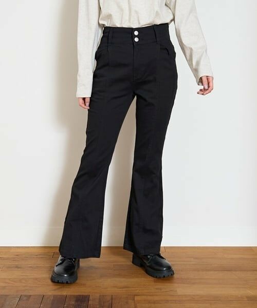 Lovetoxic / ラブトキシック その他パンツ | スタイルアップフレアデニム（黒）