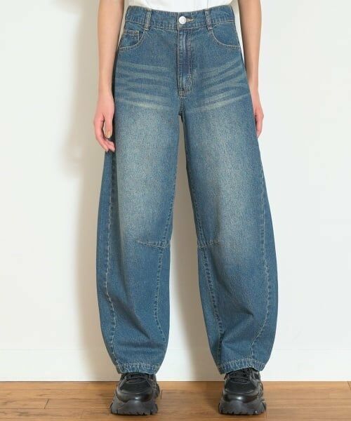 Lovetoxic / ラブトキシック その他パンツ | 【LTXC】【接触冷感/ひんやり】バレルレッグライトデニム | 詳細1