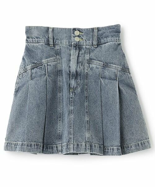 Lovetoxic / ラブトキシック ショート・ハーフ・半端丈パンツ | 美脚見えデニムプリーツスカート | 詳細1