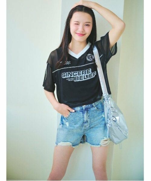 Lovetoxic / ラブトキシック ショート・ハーフ・半端丈パンツ | 【LTXC】ダメージデニムショートパンツ | 詳細2