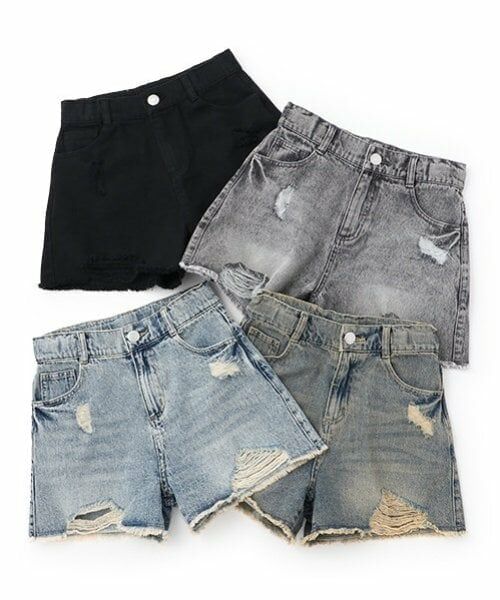 Lovetoxic / ラブトキシック ショート・ハーフ・半端丈パンツ | 【LTXC】ダメージデニムショートパンツ | 詳細5