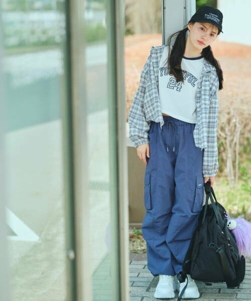 Lovetoxic / ラブトキシック その他パンツ | 【LTXC】【接触冷感/ひんやり】カーゴパンツ（紺）