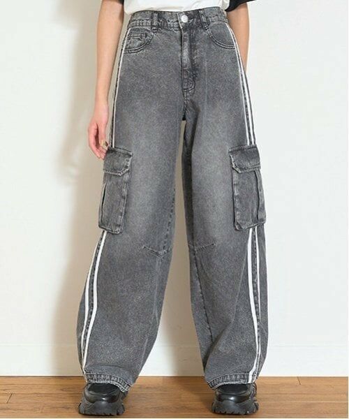 Lovetoxic / ラブトキシック その他パンツ | 【LTXC】ライトデニムラインカーゴパンツ（グレー）