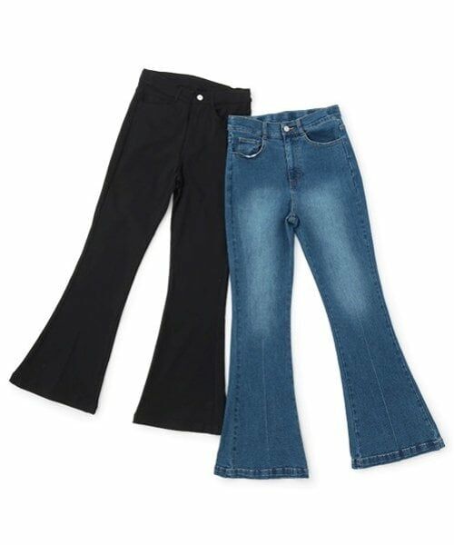 Lovetoxic / ラブトキシック その他パンツ | 【ベーシック】デニム・ツイルフレアパンツ | 詳細1