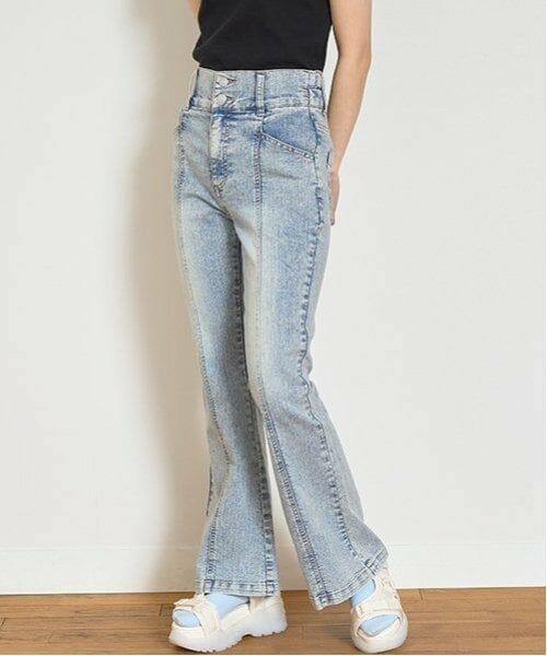 Lovetoxic / ラブトキシック その他パンツ | 【接触冷感/ひんやり】スタイルアップフレアデニム | 詳細3