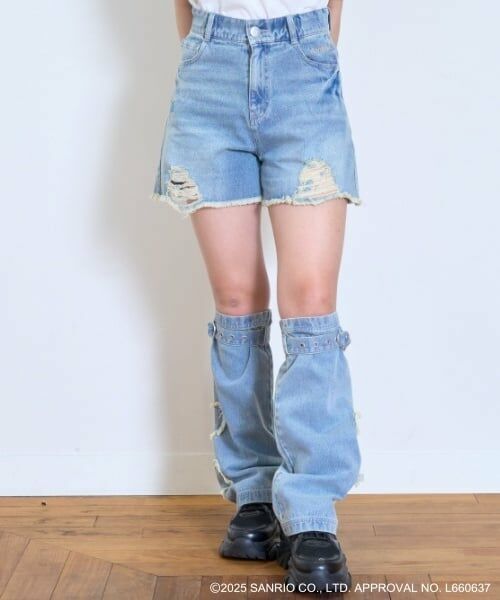 Lovetoxic / ラブトキシック ショート・ハーフ・半端丈パンツ | 【マイメロディ・クロミ】ダメージショートパンツ | 詳細16