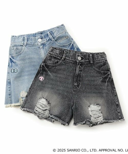 Lovetoxic / ラブトキシック ショート・ハーフ・半端丈パンツ | 【マイメロディ・クロミ】ダメージショートパンツ | 詳細18