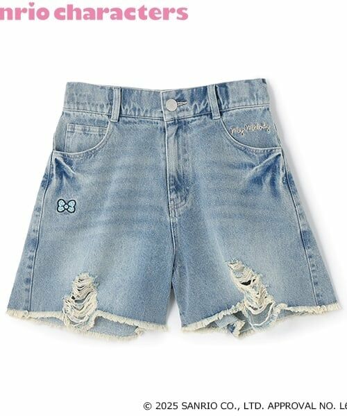 Lovetoxic / ラブトキシック ショート・ハーフ・半端丈パンツ | 【マイメロディ・クロミ】ダメージショートパンツ | 詳細19