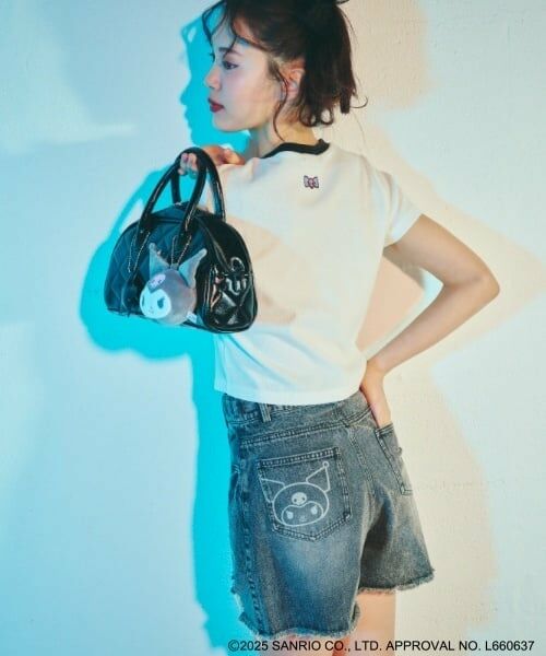 Lovetoxic / ラブトキシック ショート・ハーフ・半端丈パンツ | 【マイメロディ・クロミ】ダメージショートパンツ | 詳細2