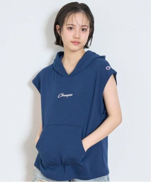 Lovetoxic / ラブトキシック パーカー | 【Champion】ノースリーブパーカ（紺）