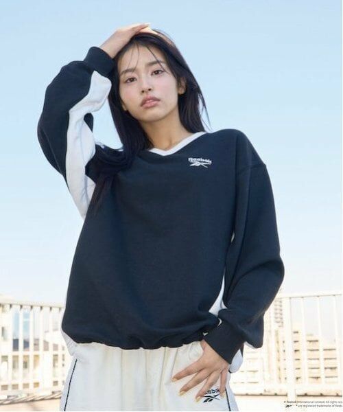 Lovetoxic / ラブトキシック スウェット | 【Reebok】ルーズスウェット（黒）