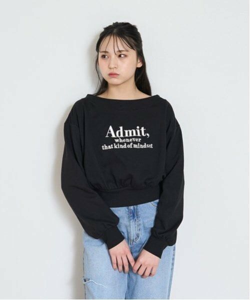 Lovetoxic / ラブトキシック スウェット | オフショルプルオーバー（黒）