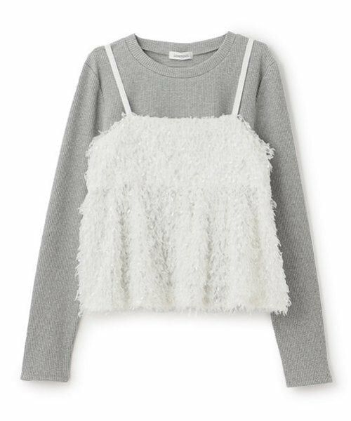 Lovetoxic / ラブトキシック その他トップス | フェザービスチェインナーセット（オフ ホワイト）