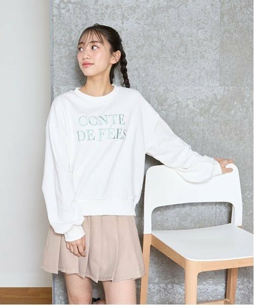 Lovetoxic / ラブトキシック スウェット | 【GOODPRICE】ロゴ刺繍プルオーバー（オフ ホワイト）