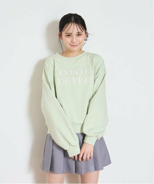 Lovetoxic / ラブトキシック スウェット | 【GOODPRICE】ロゴ刺繍プルオーバー（ライト グリーン）