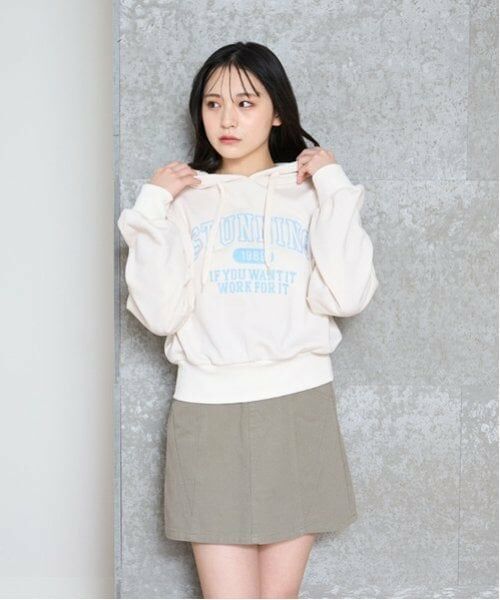 Lovetoxic / ラブトキシック パーカー | 【GOODPRICE】カレッジコンパクトプルパーカ（アイボリー）