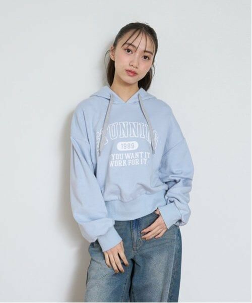 Lovetoxic / ラブトキシック パーカー | 【GOODPRICE】カレッジコンパクトプルパーカ（サックス）