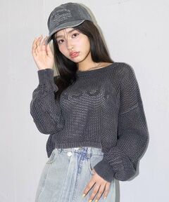 Lovetoxic / ラブトキシック ニット・セーター | 【LTXC】【綿100％】ピグメントメッシュニット