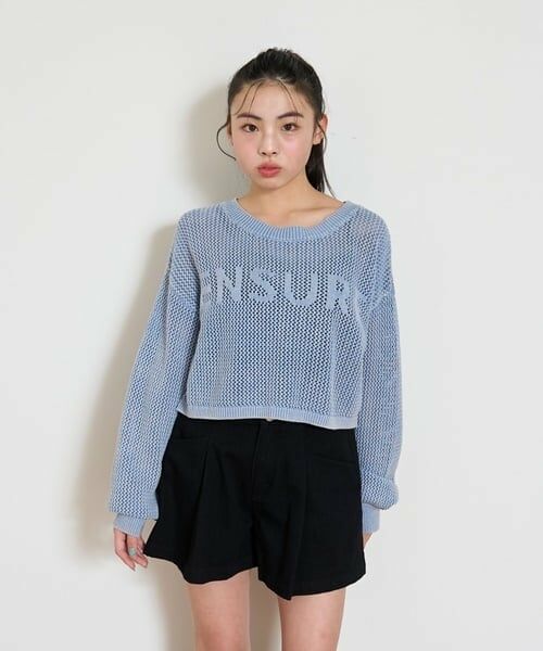 Lovetoxic / ラブトキシック ニット・セーター | 【LTXC】【綿100％】ピグメントメッシュニット | 詳細7