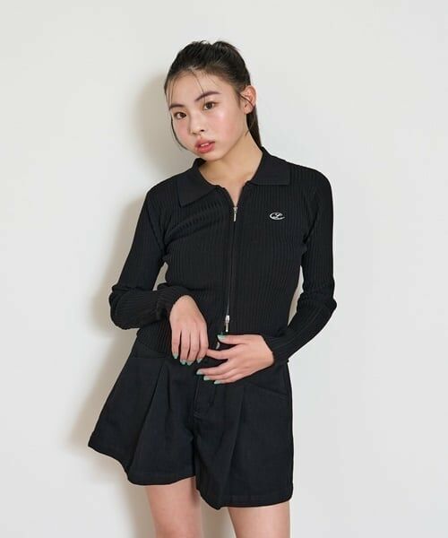 Lovetoxic / ラブトキシック ニット・セーター | 【LTXC】ダブルジップニット（黒）