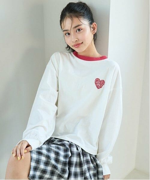 Lovetoxic / ラブトキシック Tシャツ | 【GOODPRICE】ハートバイカラー長袖Tシャツ | 詳細1