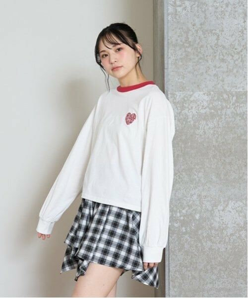 Lovetoxic / ラブトキシック Tシャツ | 【GOODPRICE】ハートバイカラー長袖Tシャツ | 詳細4