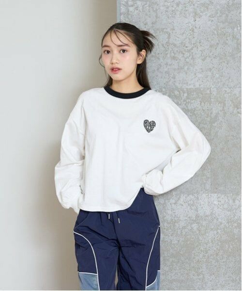 Lovetoxic / ラブトキシック Tシャツ | 【GOODPRICE】ハートバイカラー長袖Tシャツ | 詳細5