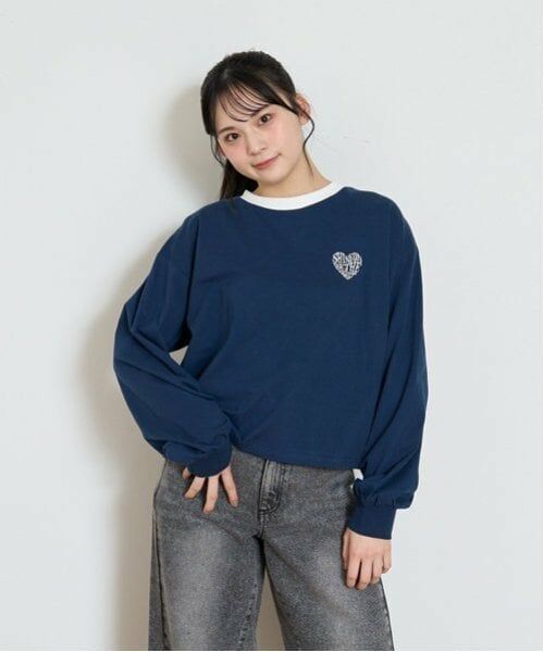 Lovetoxic / ラブトキシック Tシャツ | 【GOODPRICE】ハートバイカラー長袖Tシャツ | 詳細7