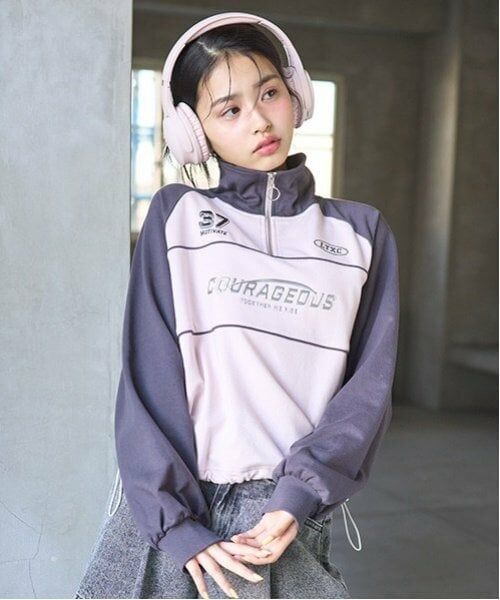 Lovetoxic / ラブトキシック スウェット | 【LTXC】ハーフジッププルオーバー | 詳細1