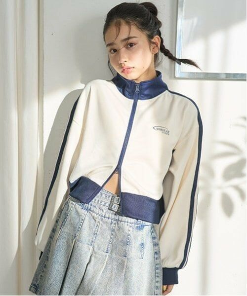 Lovetoxic / ラブトキシック ブルゾン | 【LTXC】クロップドトラックジャケット（オフ ホワイト）