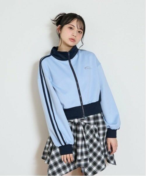 Lovetoxic / ラブトキシック ブルゾン | 【LTXC】クロップドトラックジャケット（サックス）