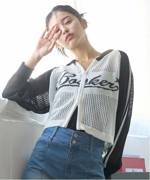 Lovetoxic / ラブトキシック ニット・セーター | 【LTXC】メッシュラグランジップニット（オフ ホワイト）