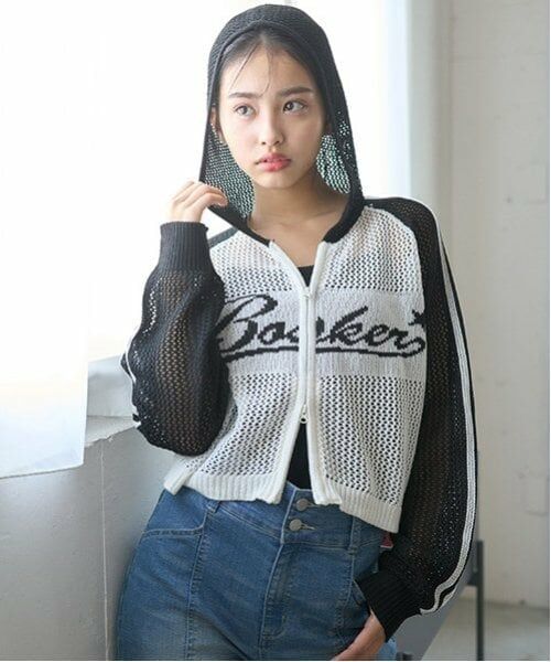 Lovetoxic / ラブトキシック ニット・セーター | 【LTXC】メッシュラグランジップニット | 詳細1