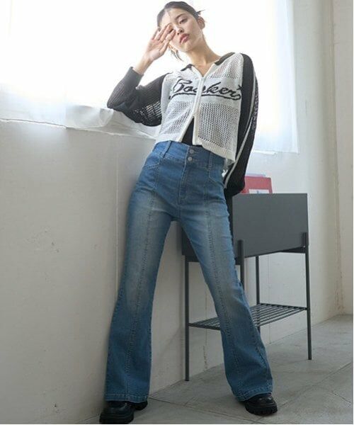 Lovetoxic / ラブトキシック ニット・セーター | 【LTXC】メッシュラグランジップニット | 詳細2