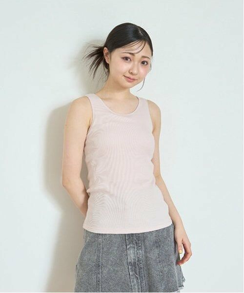 Lovetoxic / ラブトキシック キャミソール・チューブトップ | 【ベーシック】【綿100％】テレコタンクトップ（ピンク）