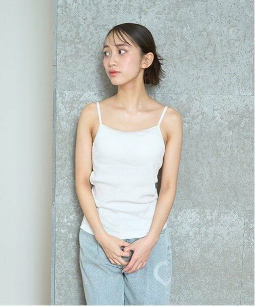 Lovetoxic / ラブトキシック キャミソール・チューブトップ | 【ベーシック】【綿100％】カップつきテレコキャミソール（オフ ホワイト）