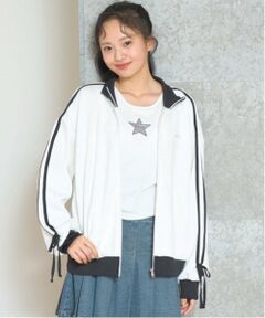 Lovetoxic / ラブトキシック カーディガン・ボレロ | 【Lovetoxic×PINK-latte 共同企画】ラインリボントラックジャケット