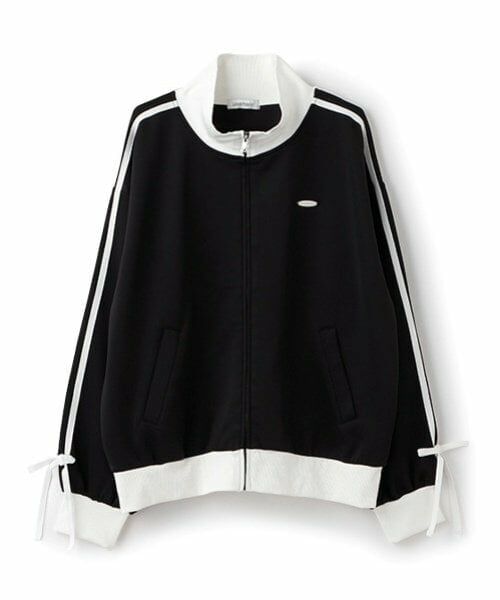 Lovetoxic / ラブトキシック カーディガン・ボレロ | 【Lovetoxic×PINK-latte 共同企画】ラインリボントラックジャケット | 詳細2